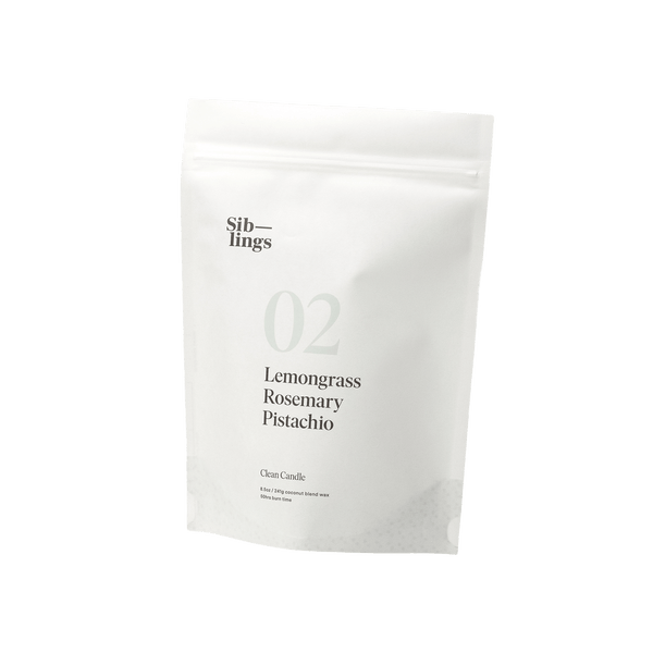 No 02 Lemongrass | Clean Candle Refill | Siblings